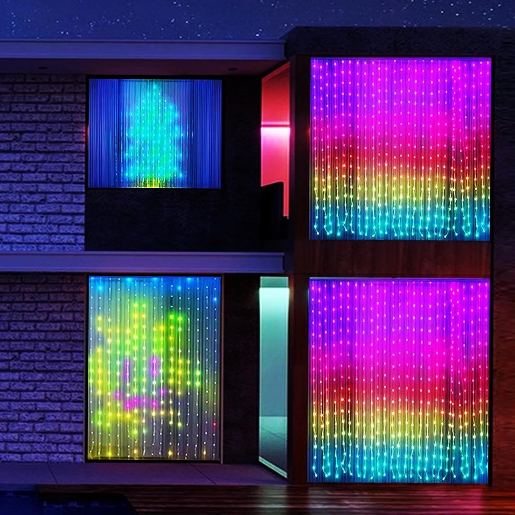 CORTINA DE LUZ INTELIGENTE 400 LEDS 2X2m |XY11822|