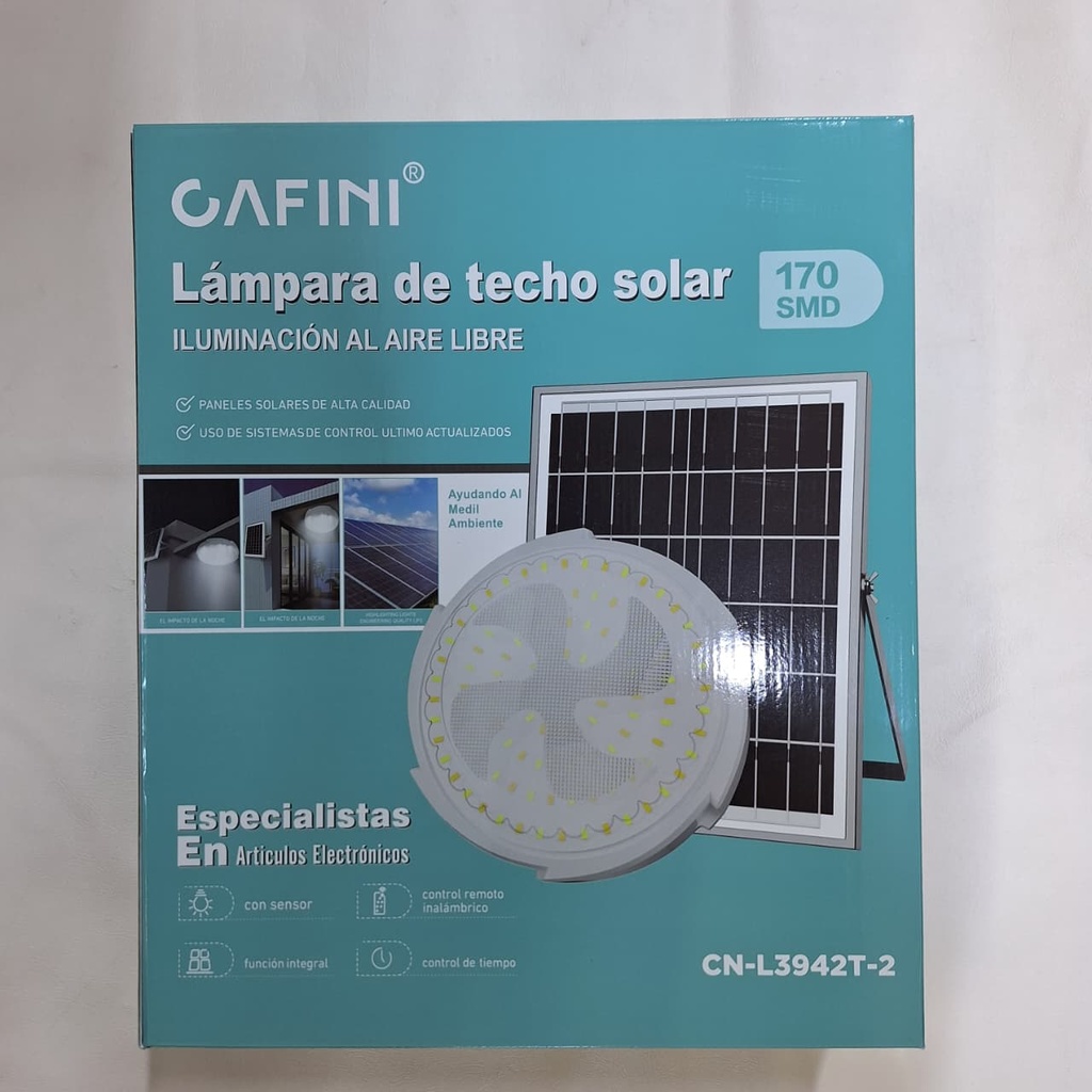 LAMPARA SOLAR 170 LEDS PARA HABITACIONES BLANCO Y AMBAR CAFINI |CN-L3942T-2|