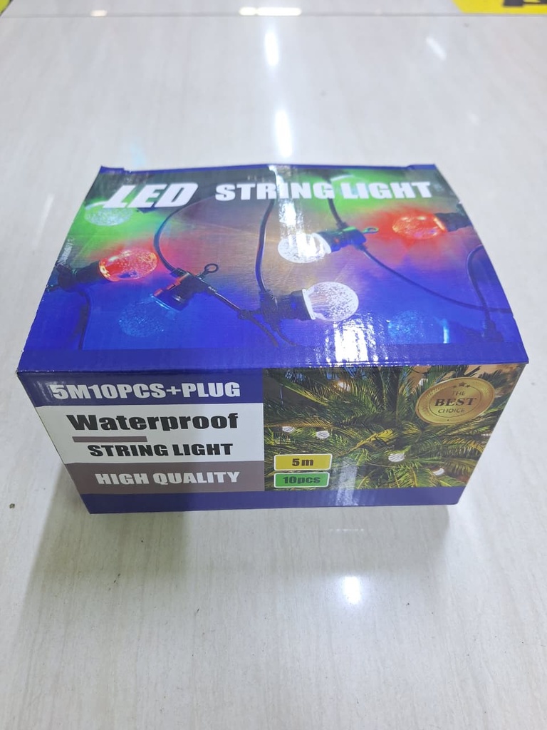 GUIRNALDA ELECTRICA 5M-10 FOCOS  BLANCOS  |D4123|