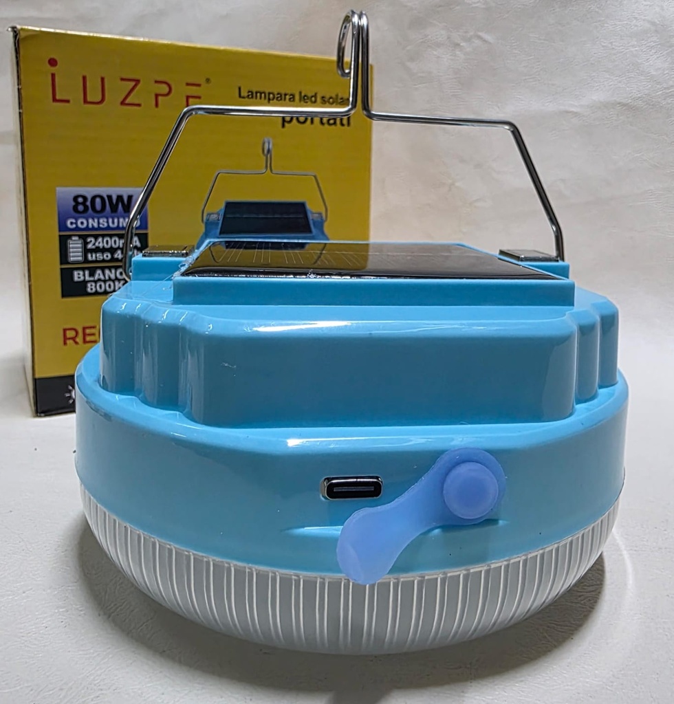 LAMPARA LED SOLAR 80W 2400mAh |90036|