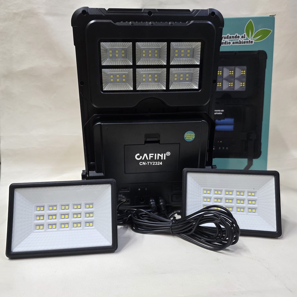 PANEL SOLAR CON LUZ LED Y CARGADOR |CN-TY2324|