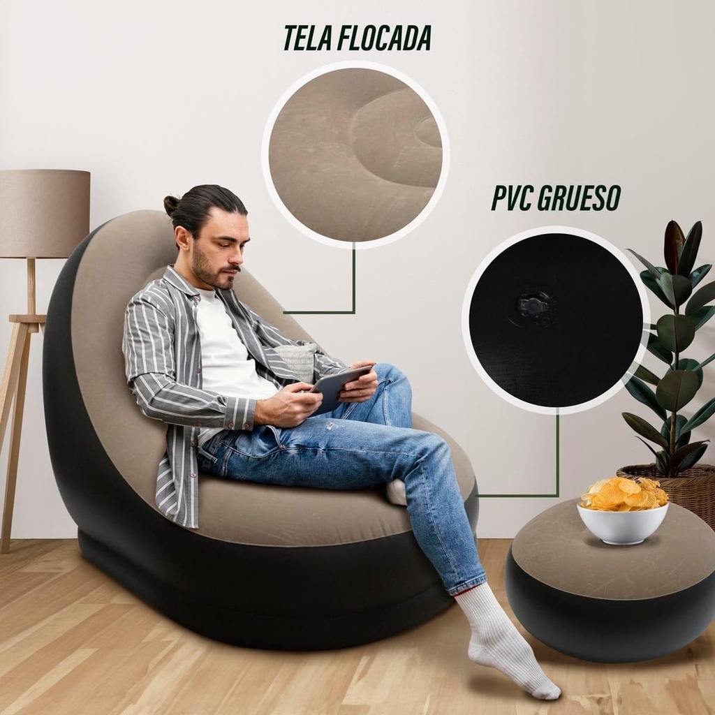 SILLON INFLABLE DE 2 PIEZAS