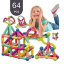 JUEGO DE BLOQUES DE CONSTRUCCION MAGNETICOS 64 PCS