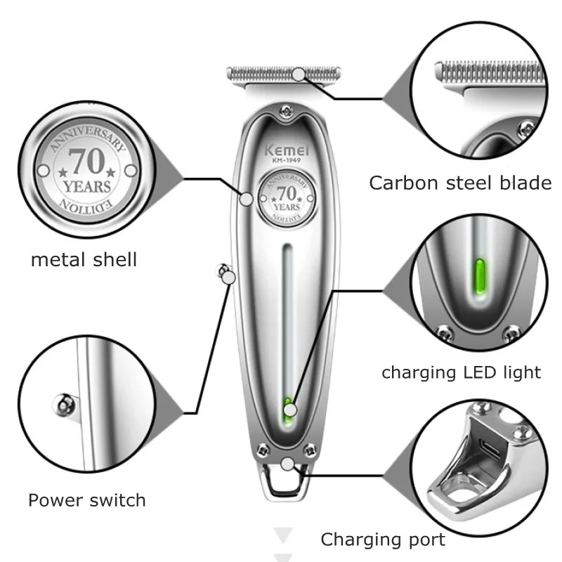 MÁQUINA CORTADORA DE CABELLO KEMEI KM-1949