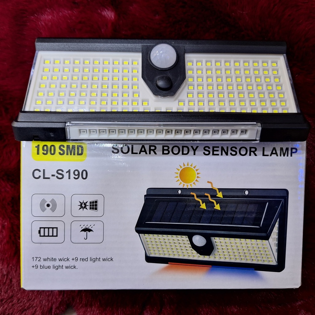 LAMPARA SOLAR CON SENSOR  |CL-S190|