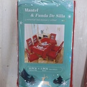 MANTEL NAVIDEÑO CON 6 FUNDAS DE SILLA |57596|