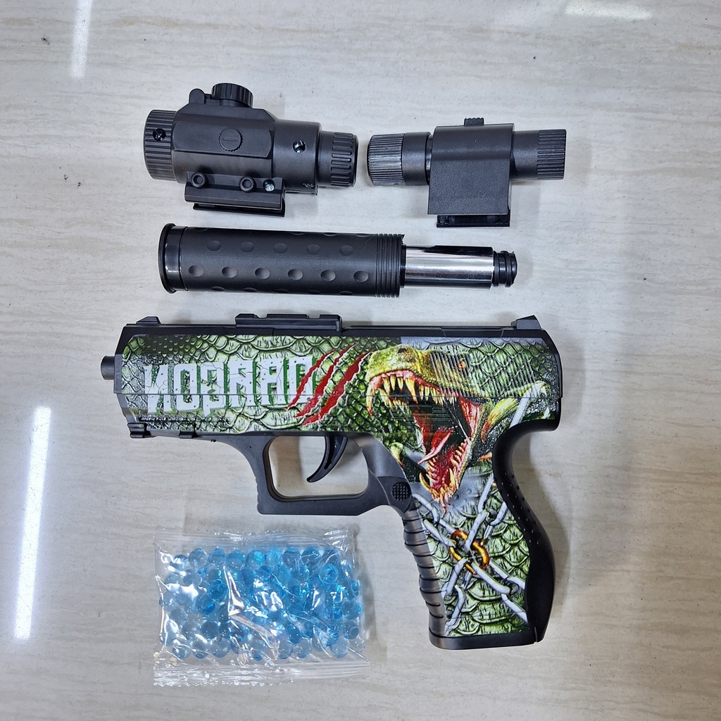 PISTOLA DE HIDROGEL MAS PUNTERO INFRAROJO |HY108-1G|