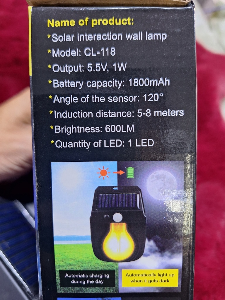 LAMPARA SOLAR LED |CL-118|