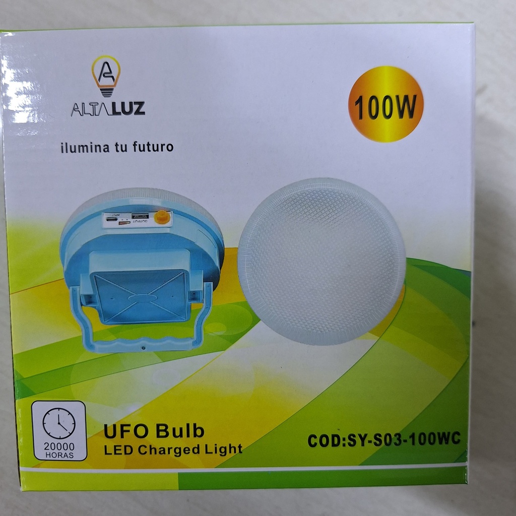 BOMBILLO UFO RECARGABLE 100W |SY-S03-100WC|