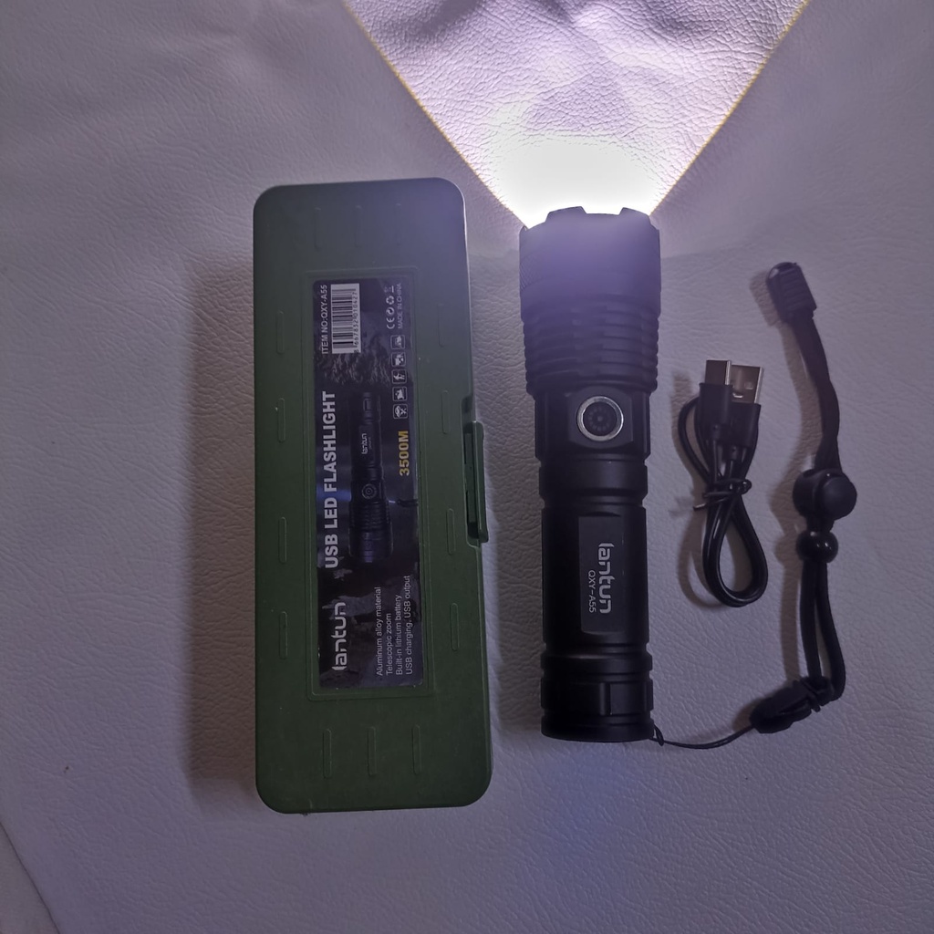 LINTERNA TACTICA LED RECARGABLE |QXY-A55|