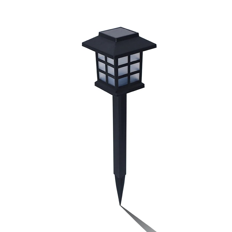 LAMPARA SOLAR DE JARDIN FAROLITO CON ESTACA Y BASE 