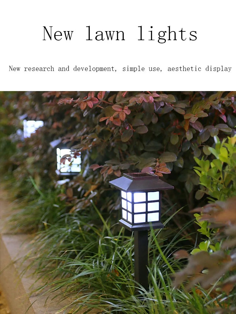 LAMPARA SOLAR DE JARDIN FAROLITO CON ESTACA Y BASE 