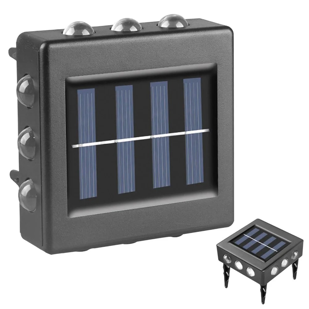 LAMPARA SOLAR DE PISO/PARED -12 LEDS Y 4 LADOS  