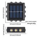 LAMPARA SOLAR DE PISO/PARED -12 LEDS Y 4 LADOS  