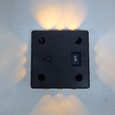 LAMPARA SOLAR DE PISO/PARED -12 LEDS Y 4 LADOS  