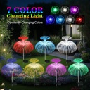 LUZ SOLAR ESTACA FLOR MEDUSA DOBLE CAPA - Pack 2 unid. 