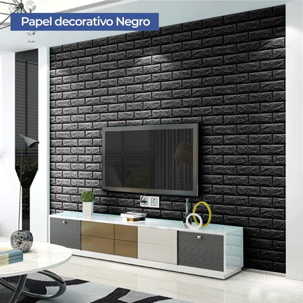 PAPEL TAPIZ NEGRO 3D 2mm 