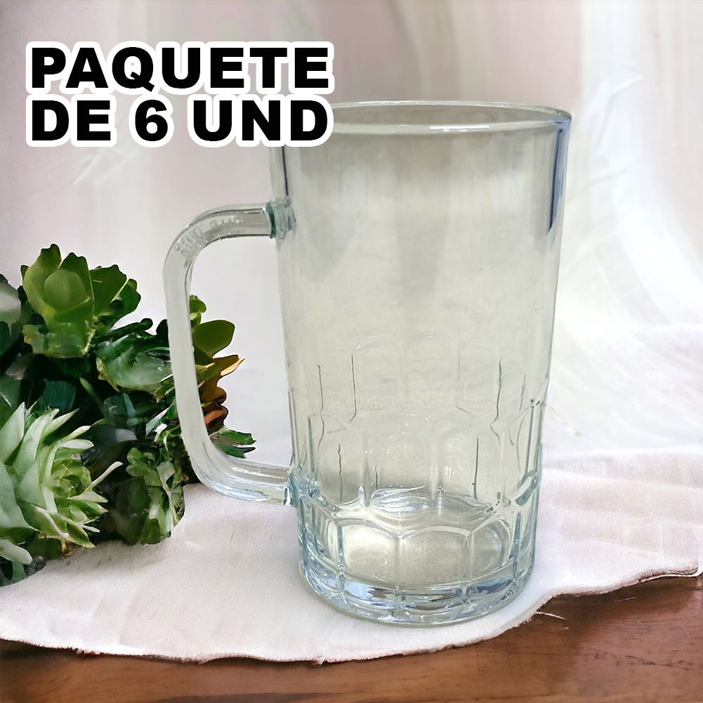 SET DE 6 VASOS CON ASA |6475|