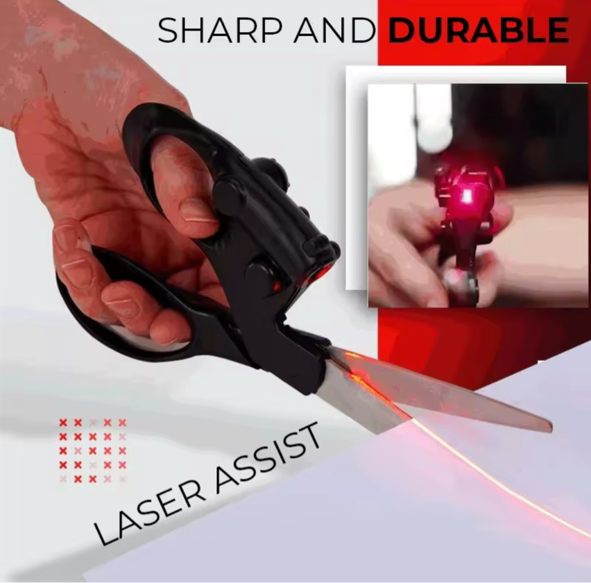 TIJERA CON GUIA LASER 