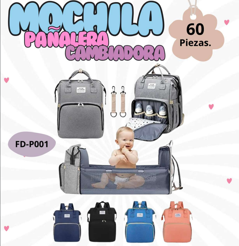 MOCHILA PAÑALERA CAMBIADORA 