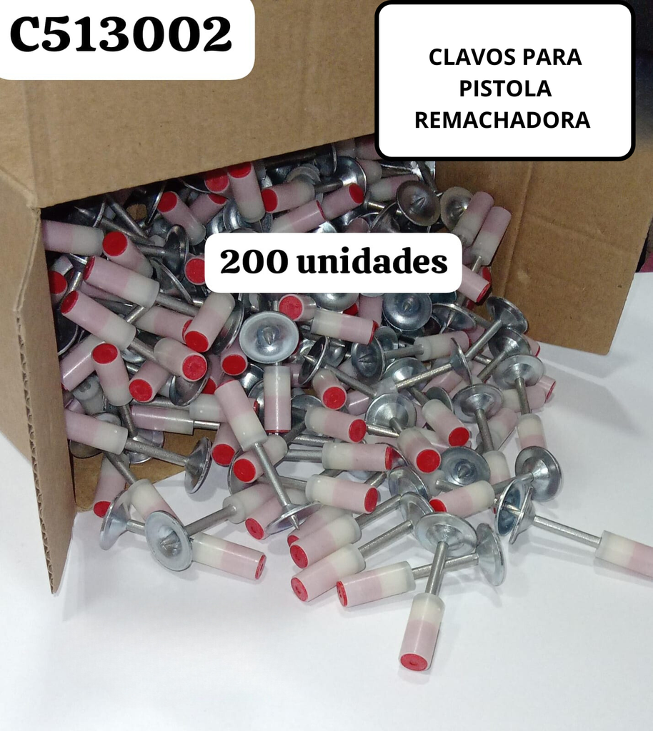 CLAVOS PARA PISTOLA REMACHADORA X 200 un.