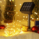 LUCES DE NAVIDAD CON PANEL SOLAR AMBAR |SD12034|