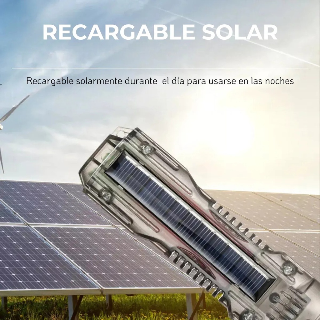 LINTERNA SOLAR Y RECARGABLE JF10930 