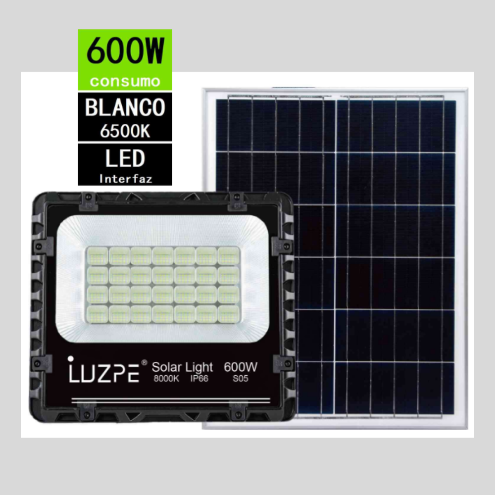 REFLECTOR 600W CON PANEL SOLAR  |066004| 