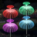 LUZ SOLAR ESTACA FLOR MEDUSA DOBLE CAPA - Pack 2 unid. 