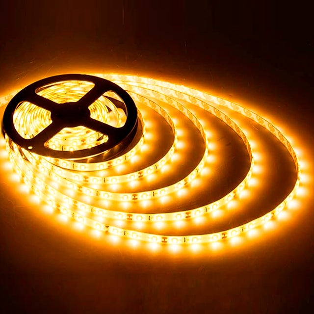 TIRA DE LUCES NAVIDEÑAS AMBAR SOLAR 10M |SD12187|