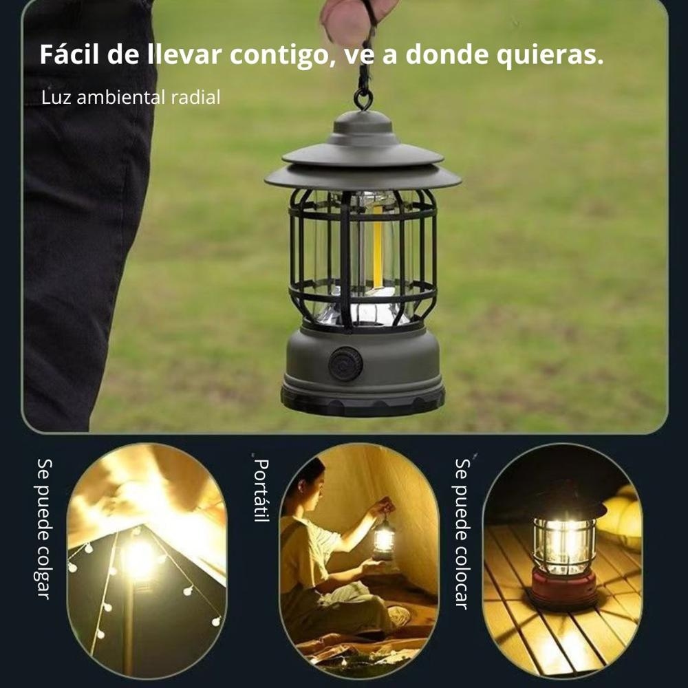 LAMPARA SOLAR RETRO PARA CAMPING |P-112|