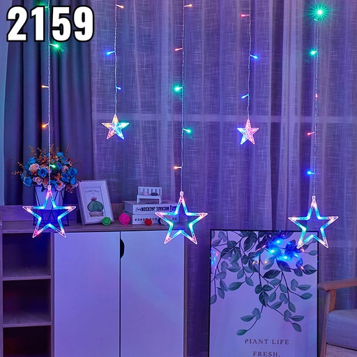 [4192] luces cortina  de estrellas item 2159