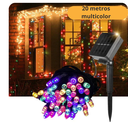TIRA DE LUCES SOLAR MULTICOLOR NAVIDEÑAS -20M |FN6386|
